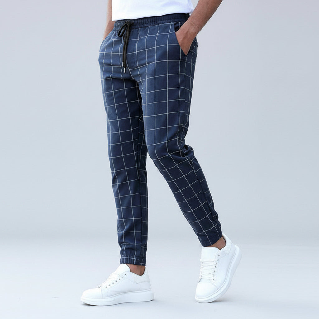 Mario - Pantalones de Chándal a Cuadros