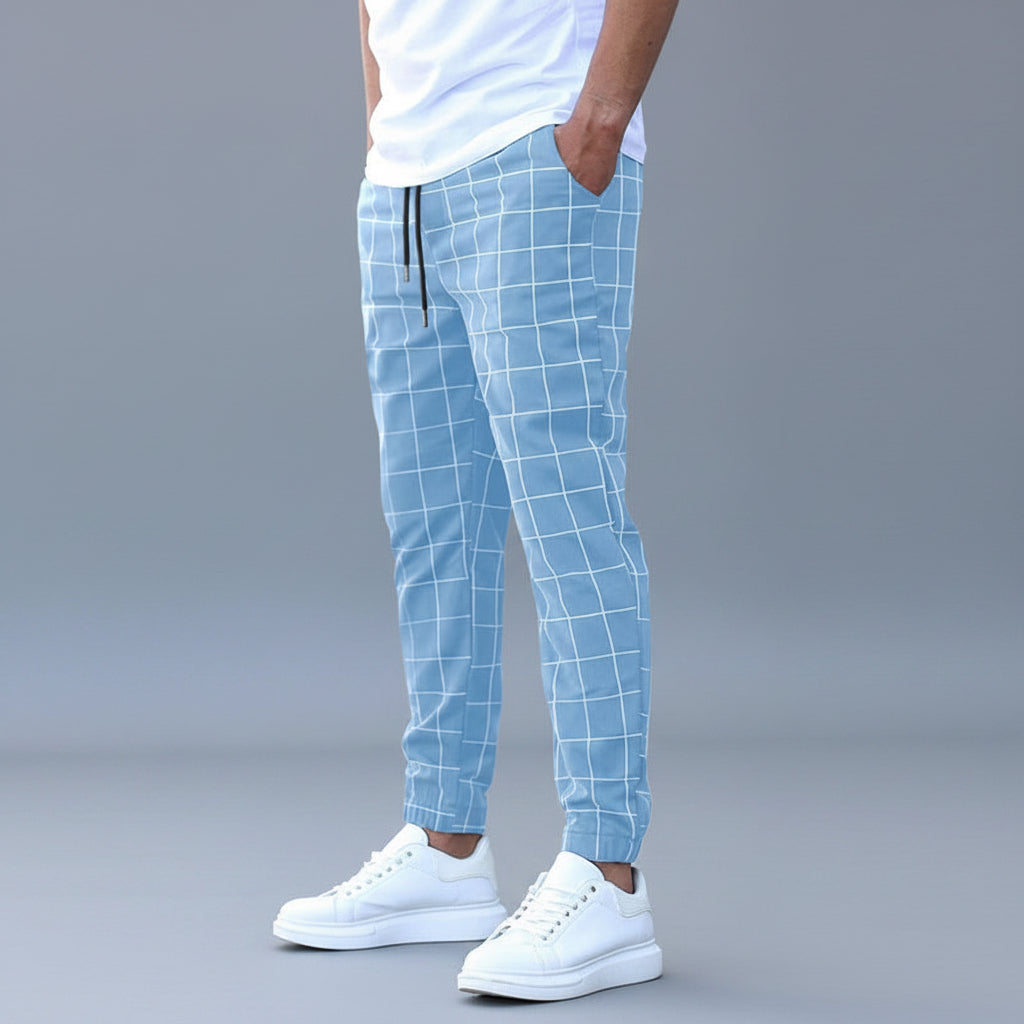 Mario - Pantalones de Chándal a Cuadros