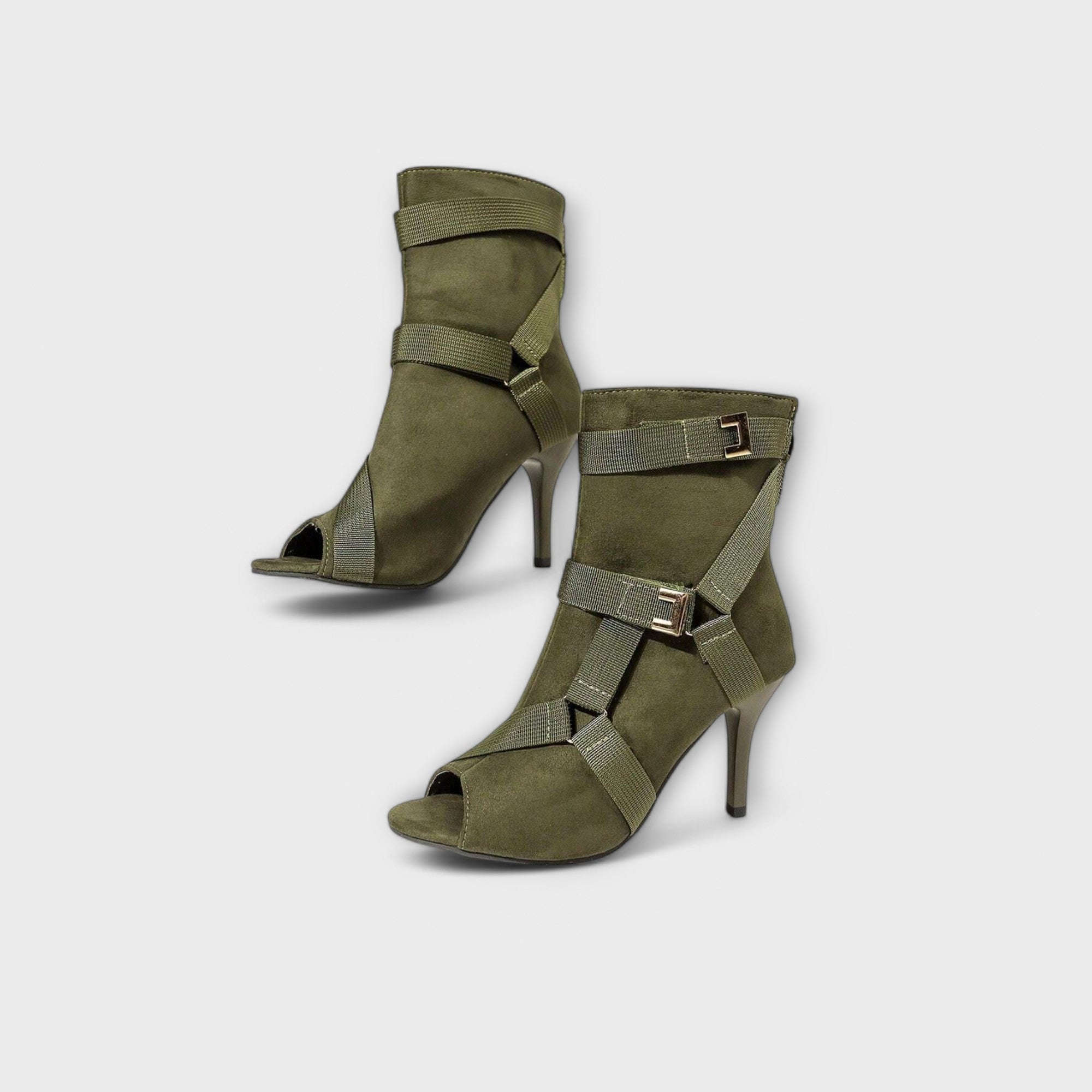 Luísa - Sandalias elegantes de punta abierta con tacón