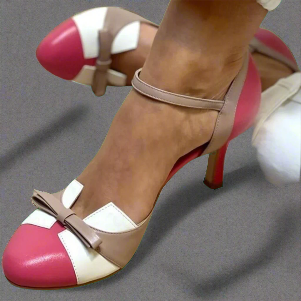 Bellarosa - Sandalias coloridas con nudo y tiras, con puntera redonda