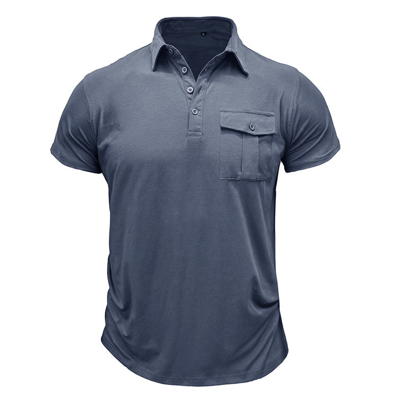 Camisa de algodón con bolsillos
