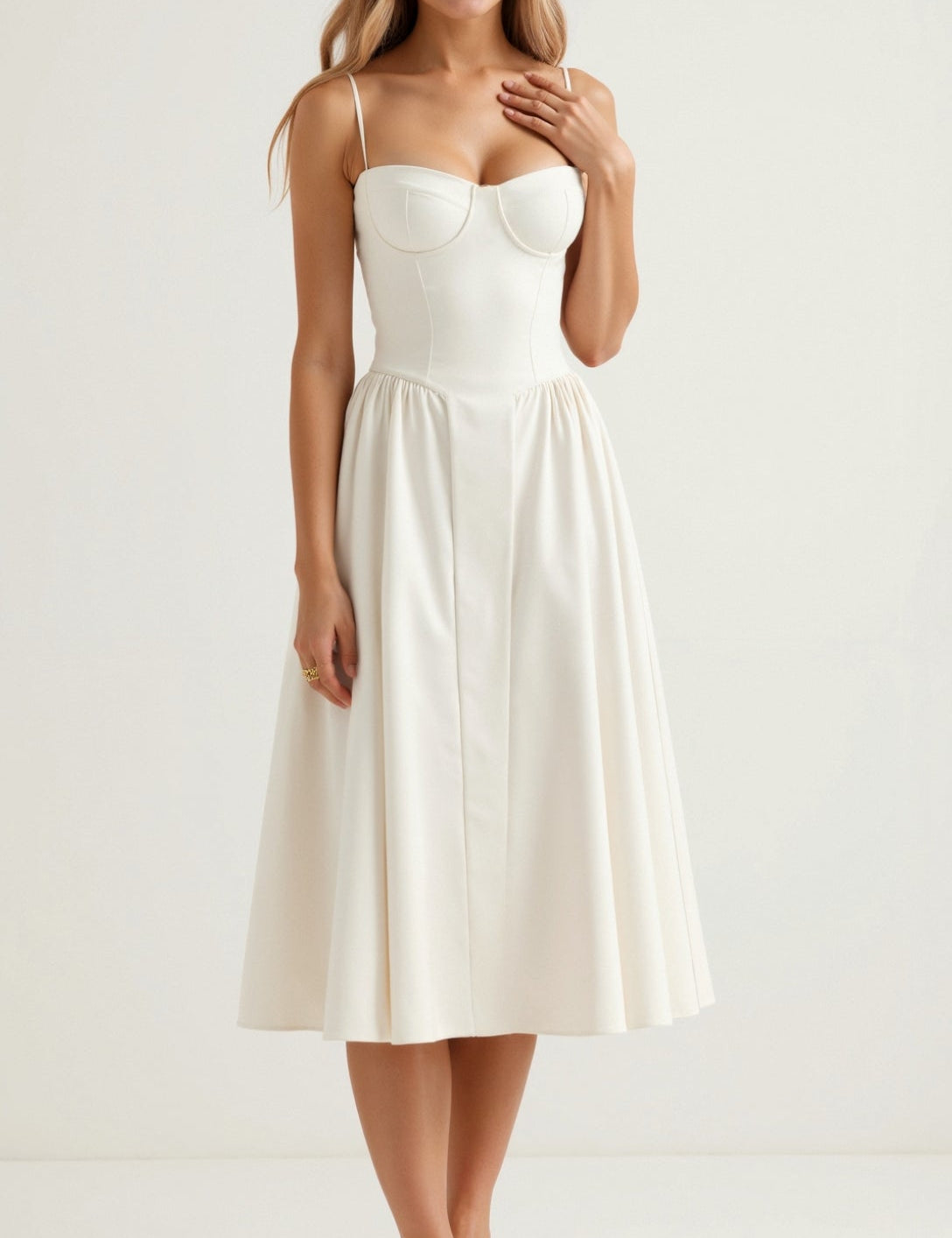 Tereza - Vestido midi con corsé estructurado