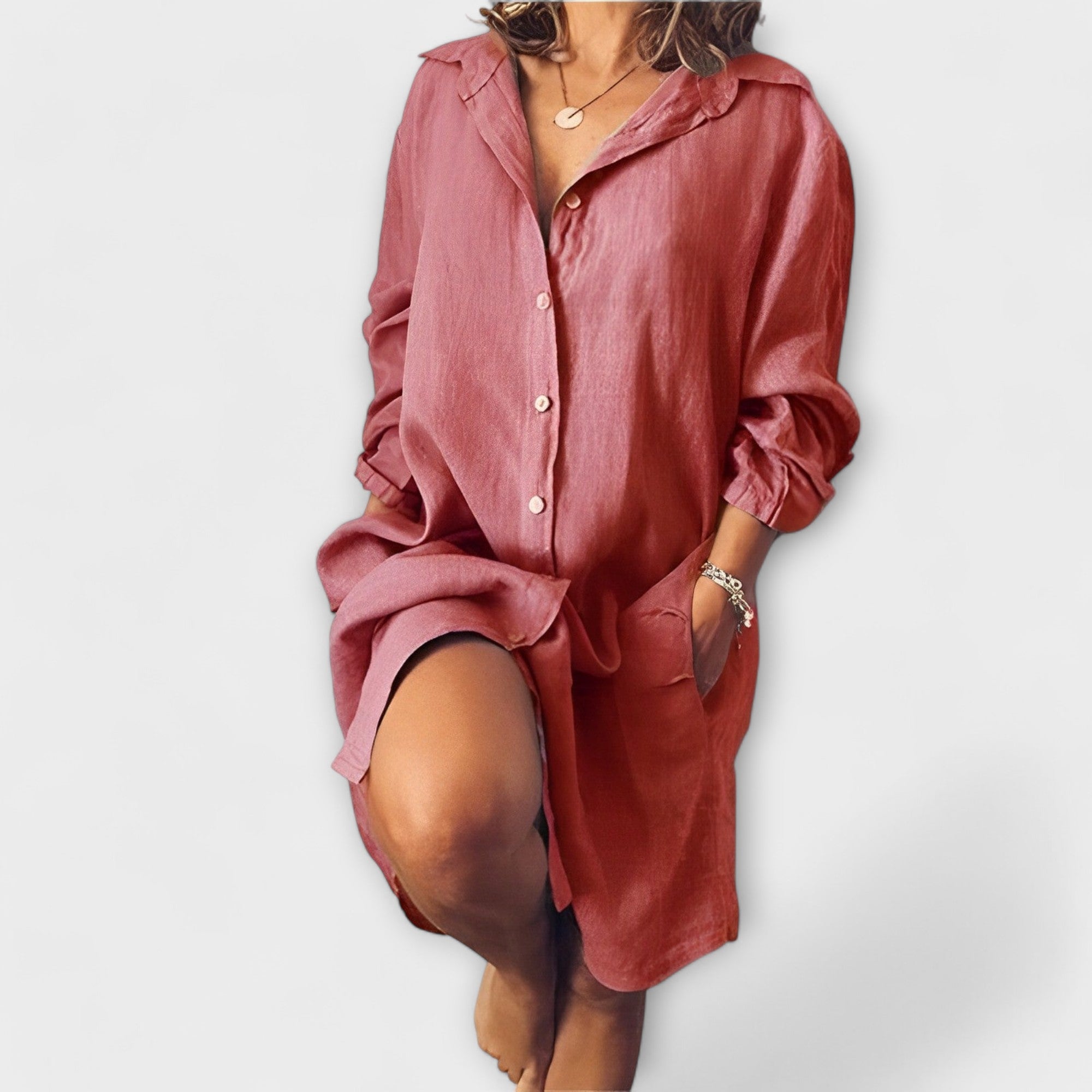 Clara - Blusa Casual de Lino