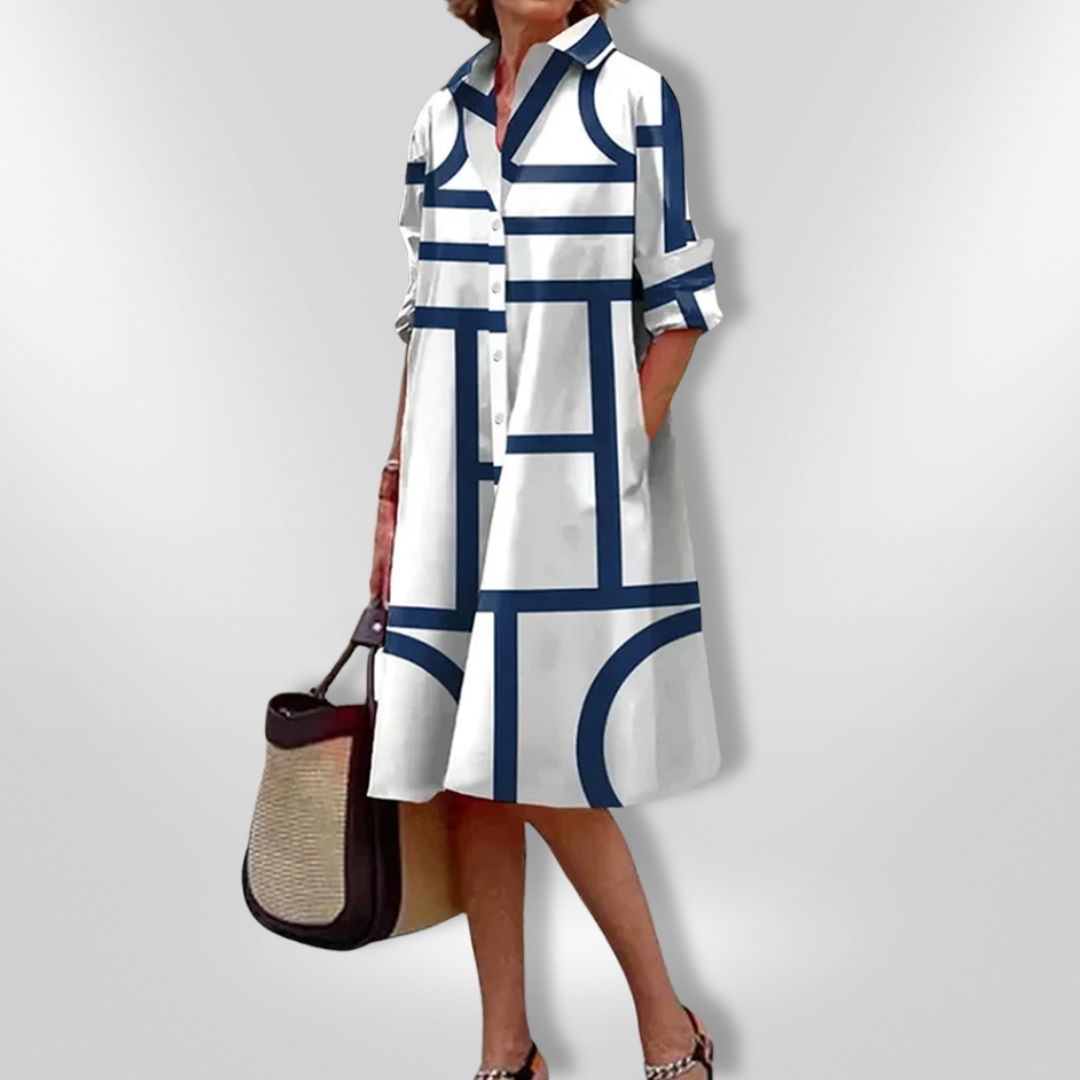 Isabel - Vestido Midi Geométrico
