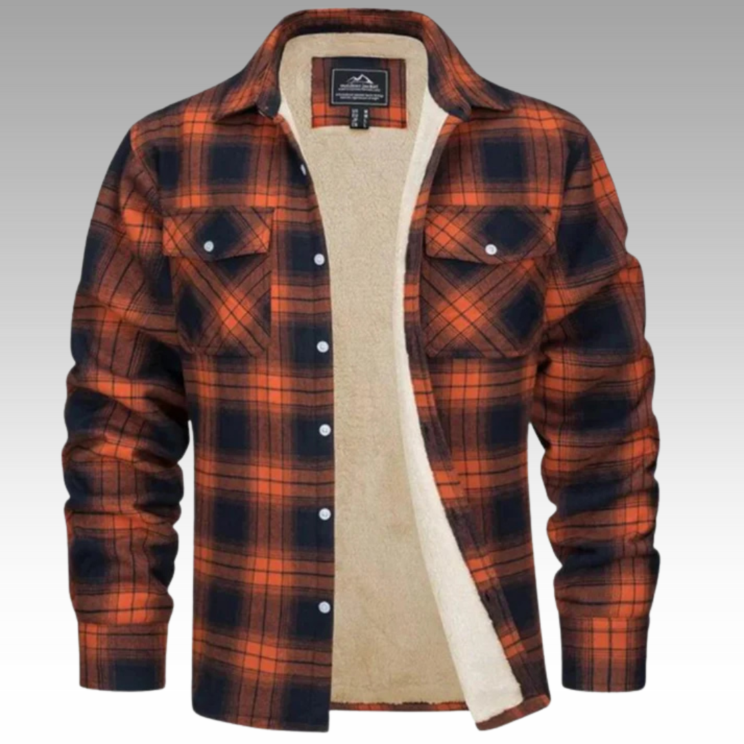 Tiago - Chaqueta Trucker Rayas de Forro Polar