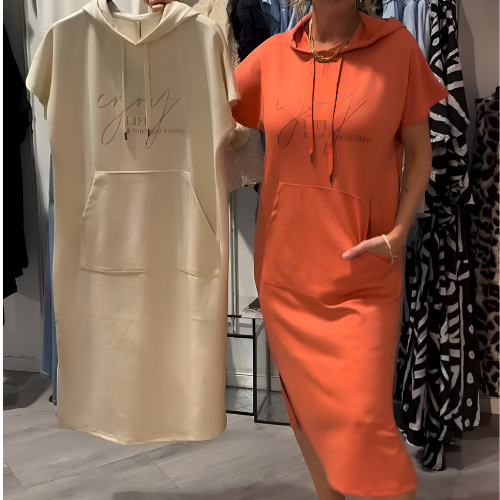 Adriana - Vestido casual con capucha