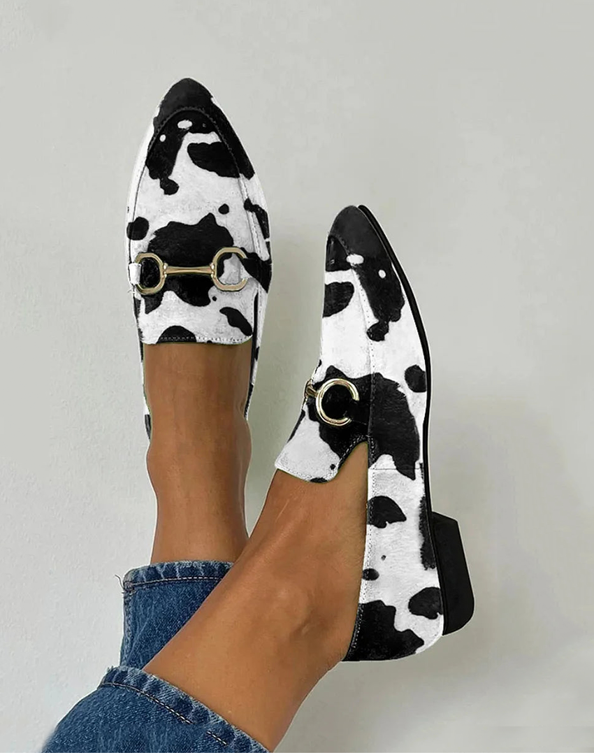 Diana - Mocasín con Detalle de Hebilla Impresa