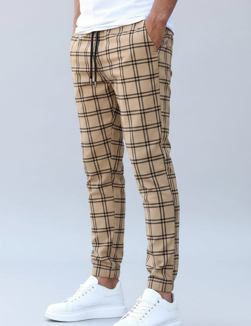 Mario - Pantalones de Chándal a Cuadros