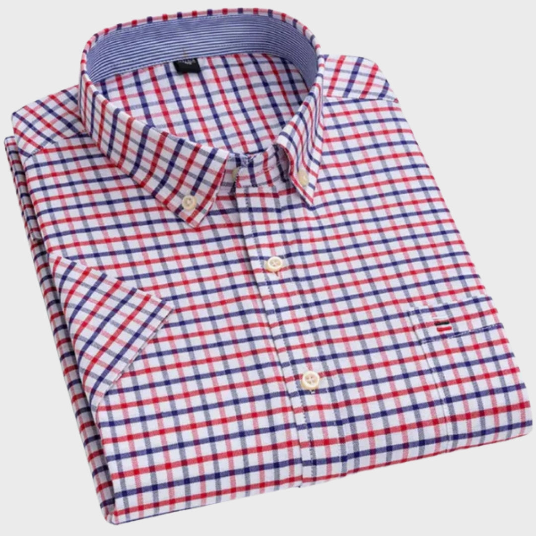 Mateus - Camisa Clásica de Algodón con Patrón