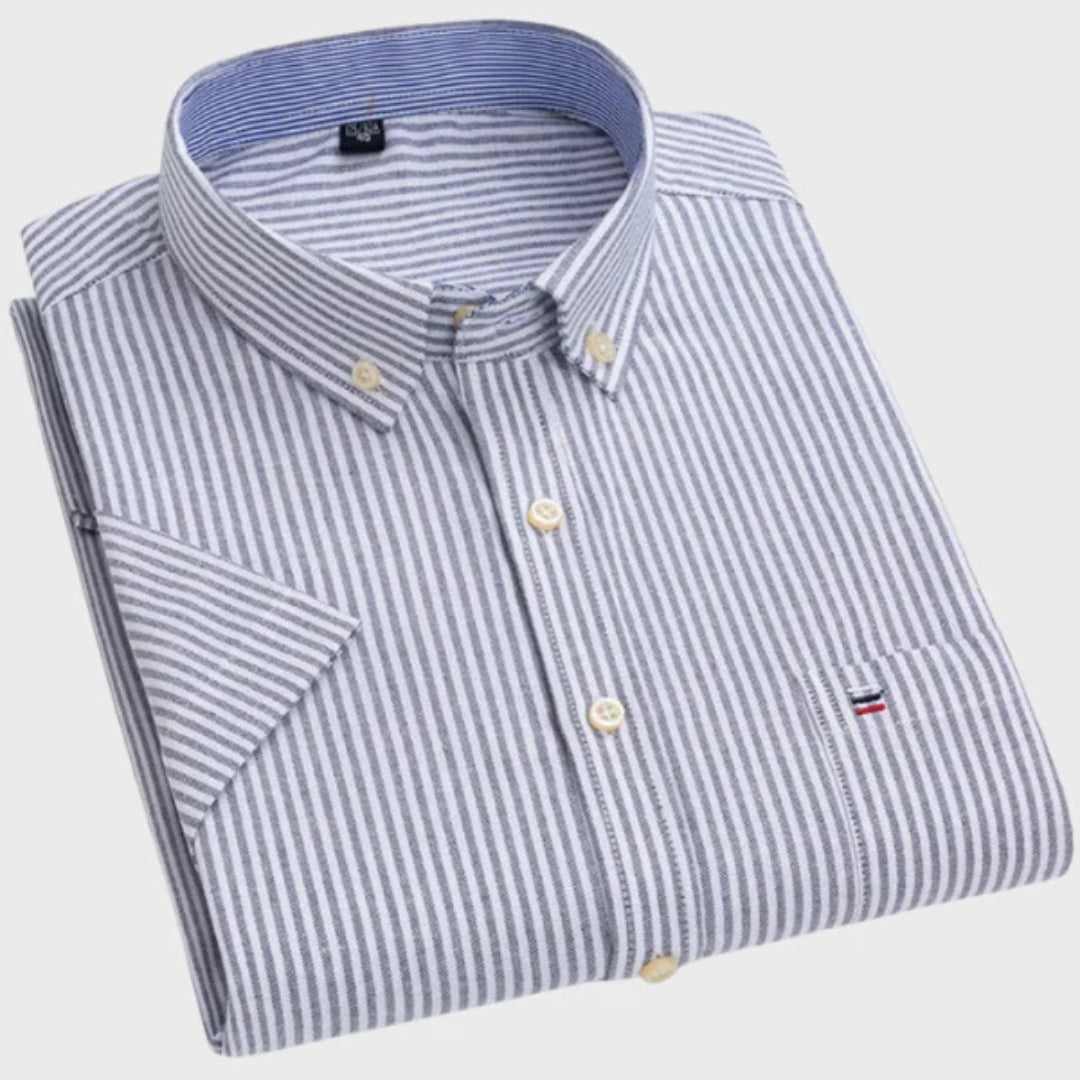 Mateus - Camisa Clásica de Algodón con Patrón