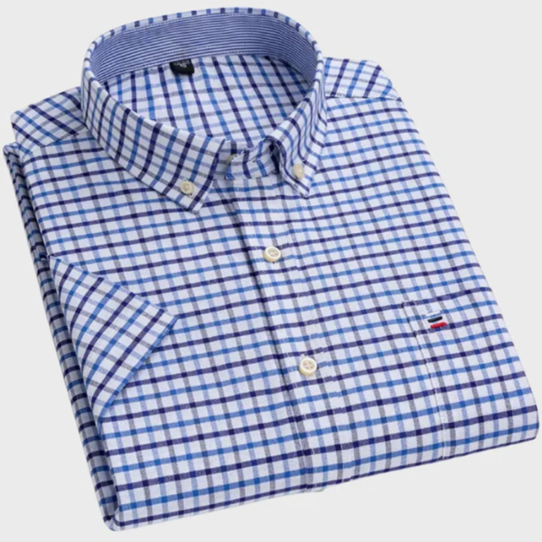 Mateus - Camisa Clásica de Algodón con Patrón