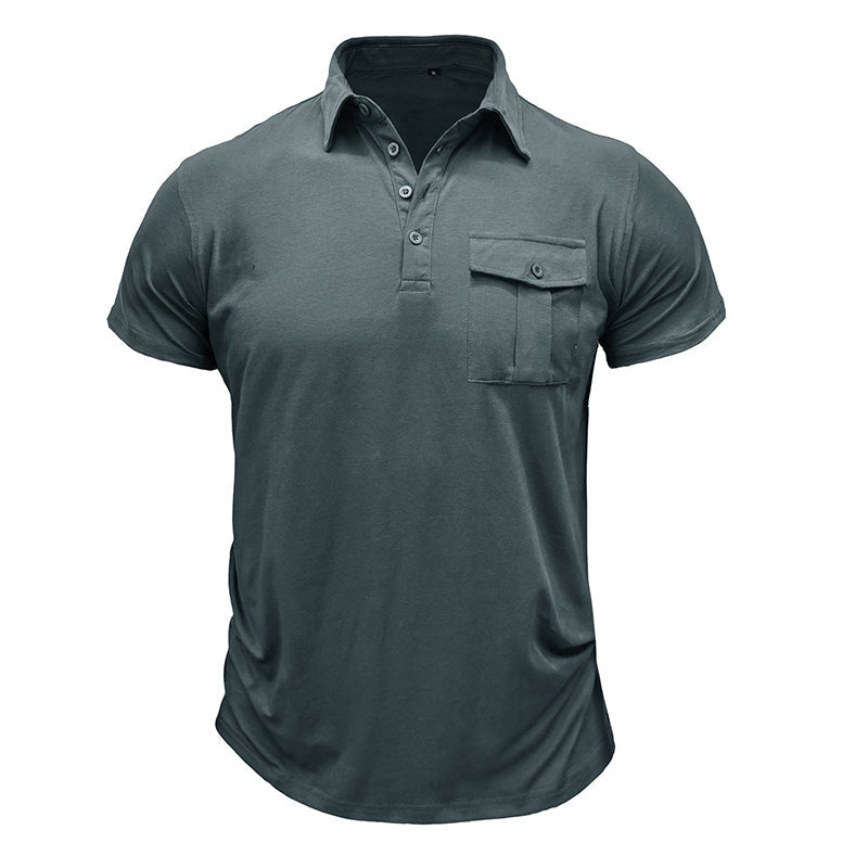 Camisa de algodón con bolsillos