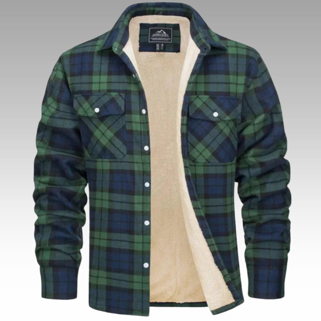 Tiago - Chaqueta Trucker Rayas de Forro Polar