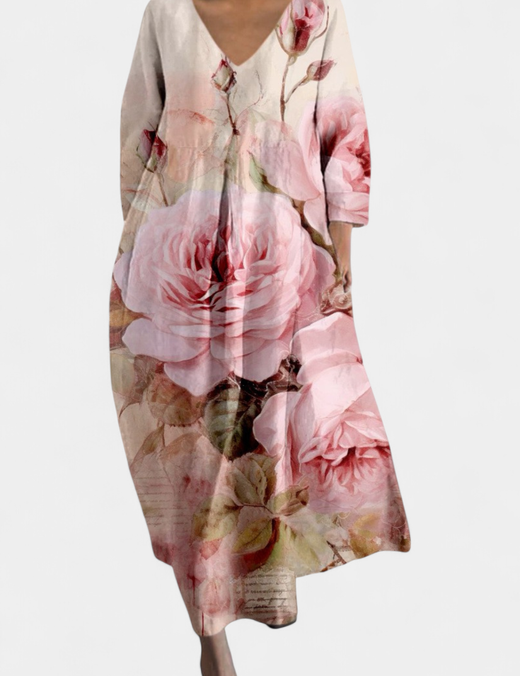 Ana - Vestido Fluido con Estampado