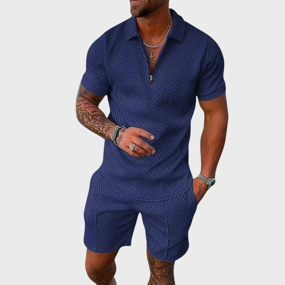 André - Conjunto de Camisa Polo y Pantalones Cortos