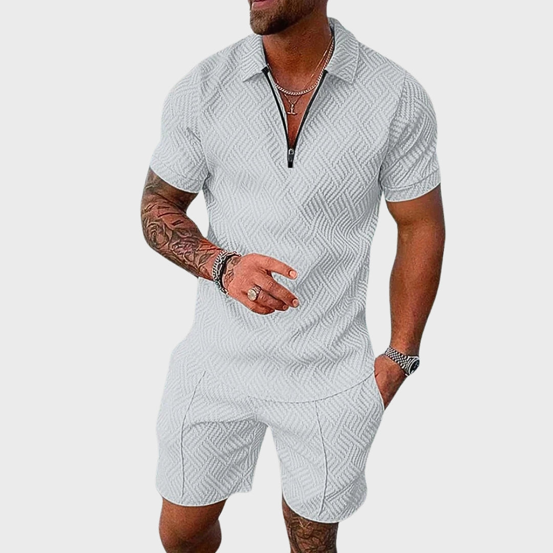 André - Conjunto de Camisa Polo y Pantalones Cortos