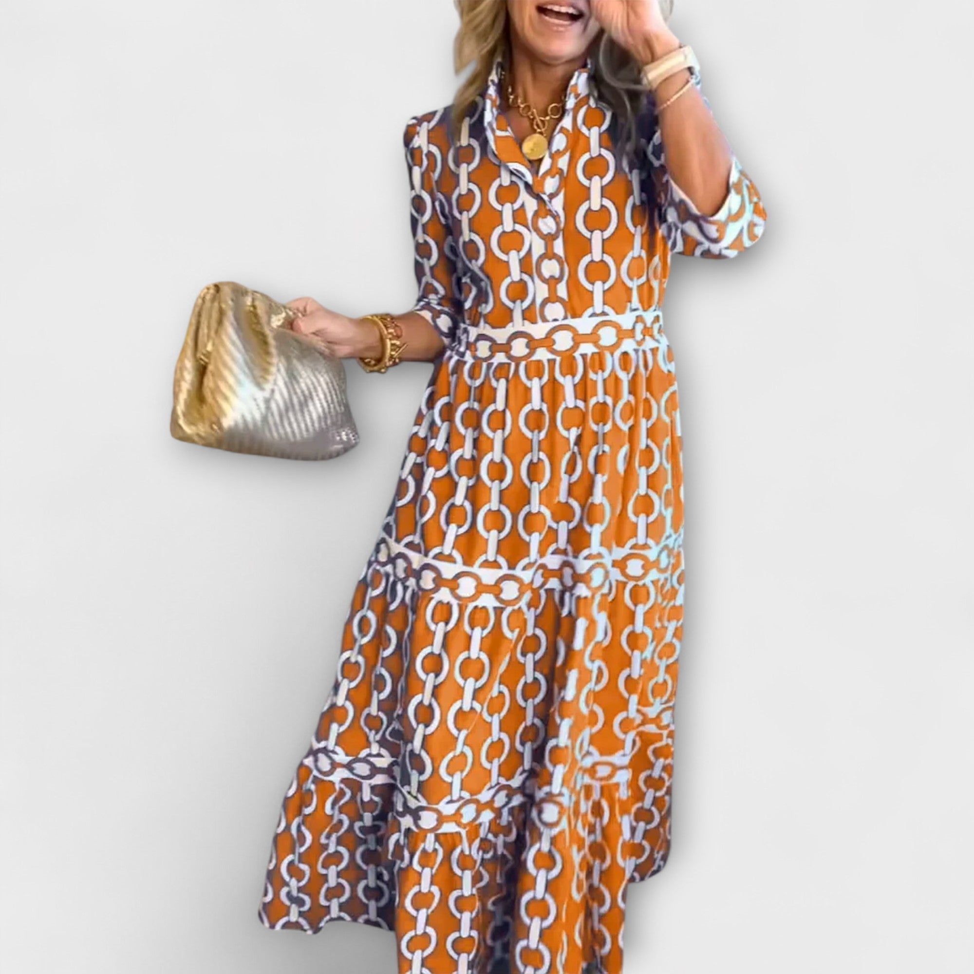 Sofia - Vestido Midi con Cadenas