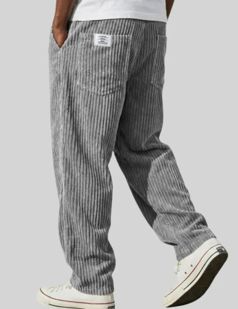 Enzo - Pantalones de Pana con Cintura Elástica