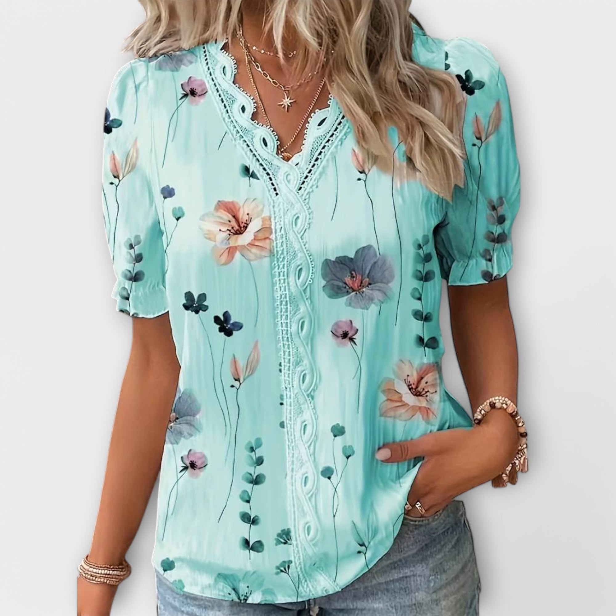 Alicia - Blusa con escote en V
