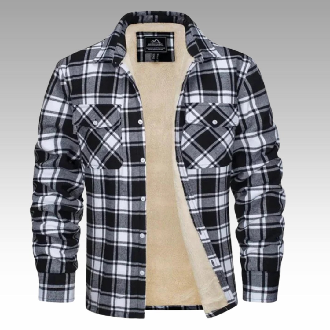 Tiago - Chaqueta Trucker Rayas de Forro Polar