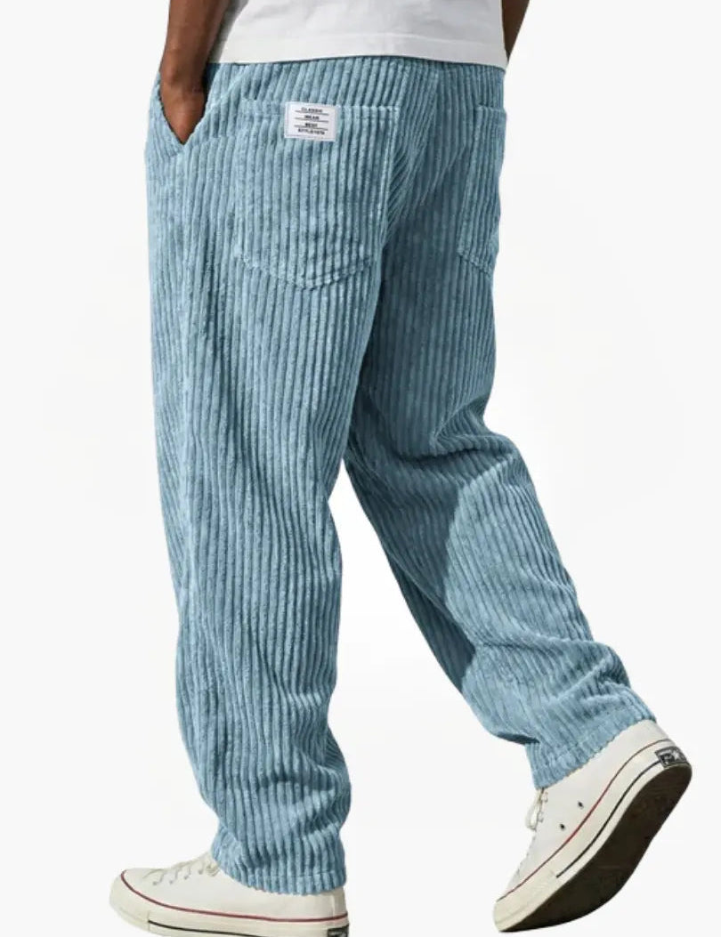 Enzo - Pantalones de Pana con Cintura Elástica
