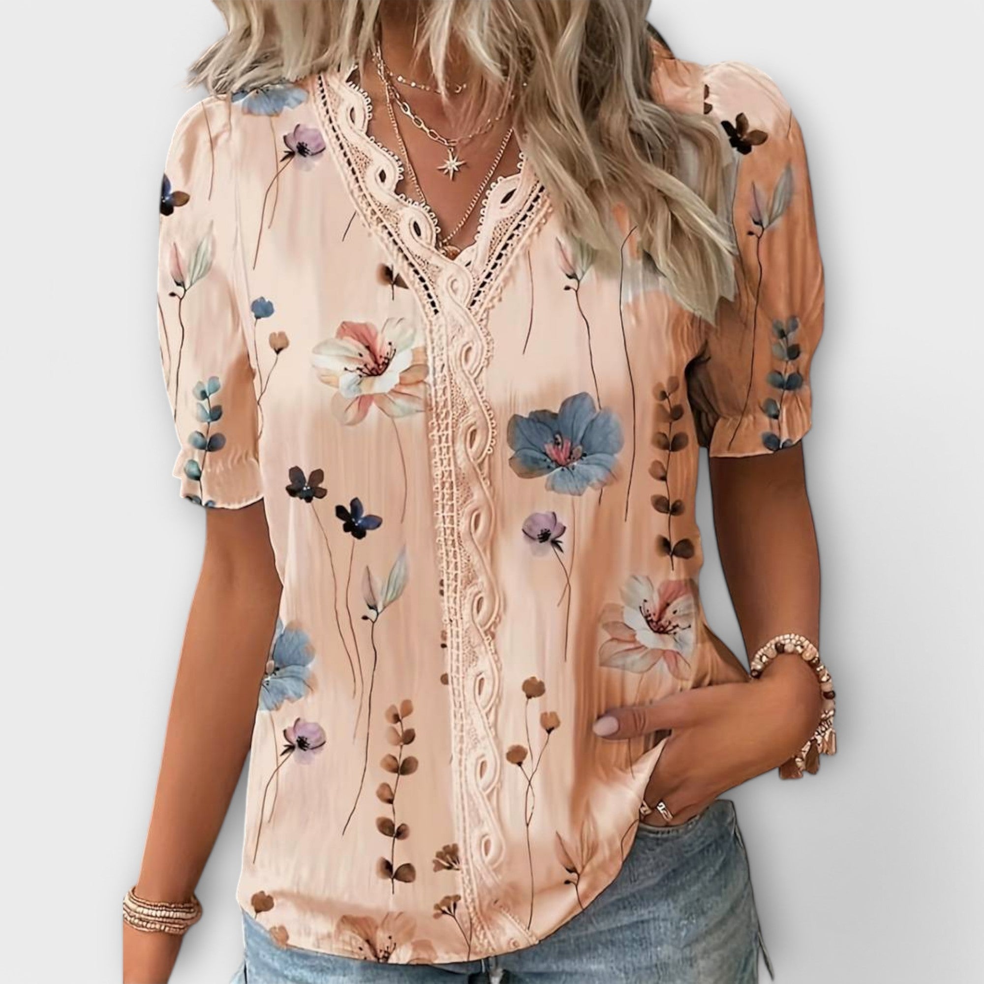 Alicia - Blusa con escote en V