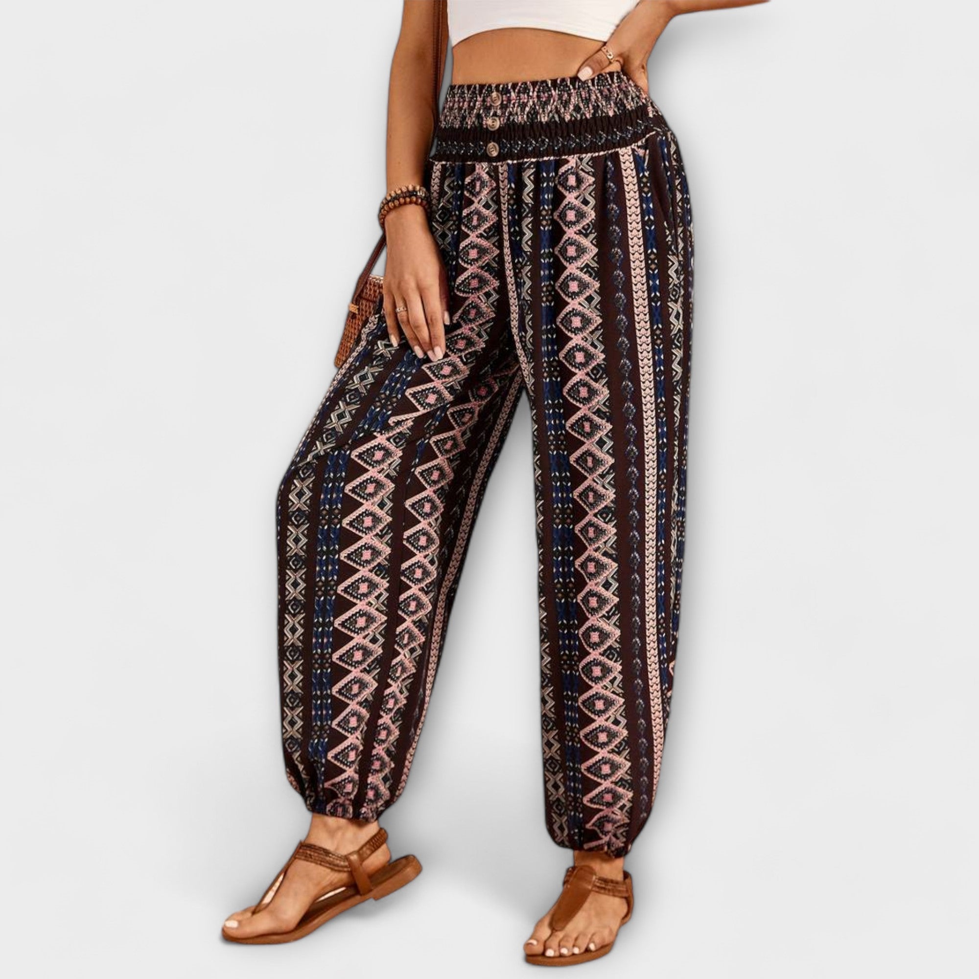 Susana - Pantalones con Gráficos Étnicos