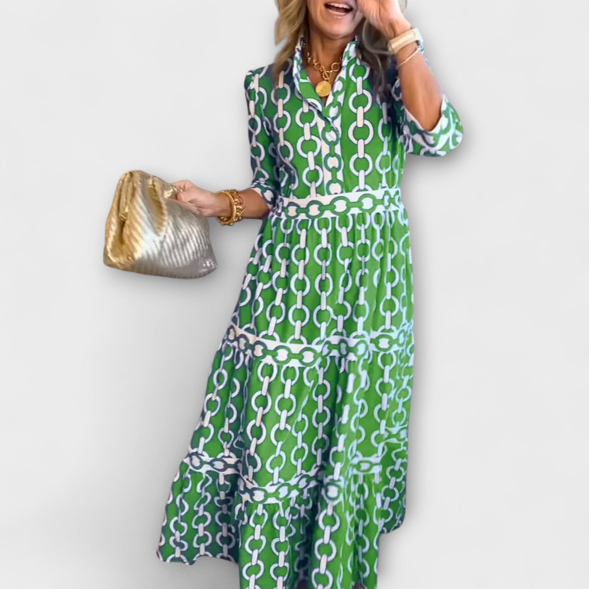Sofia - Vestido Midi con Cadenas