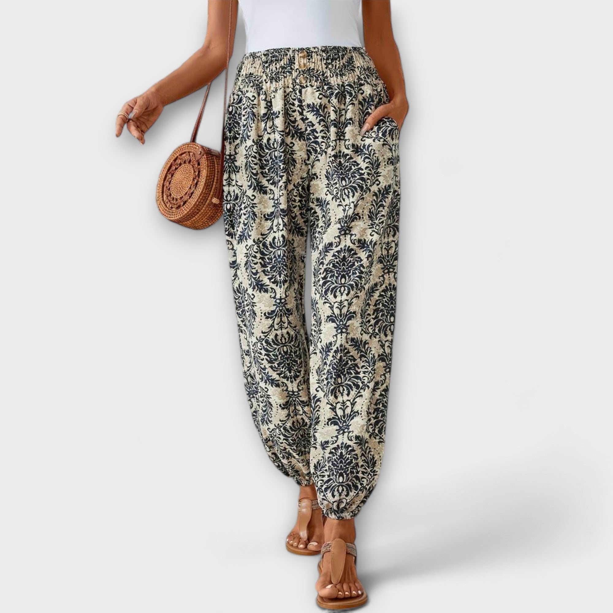 Susana - Pantalones con Gráficos Étnicos