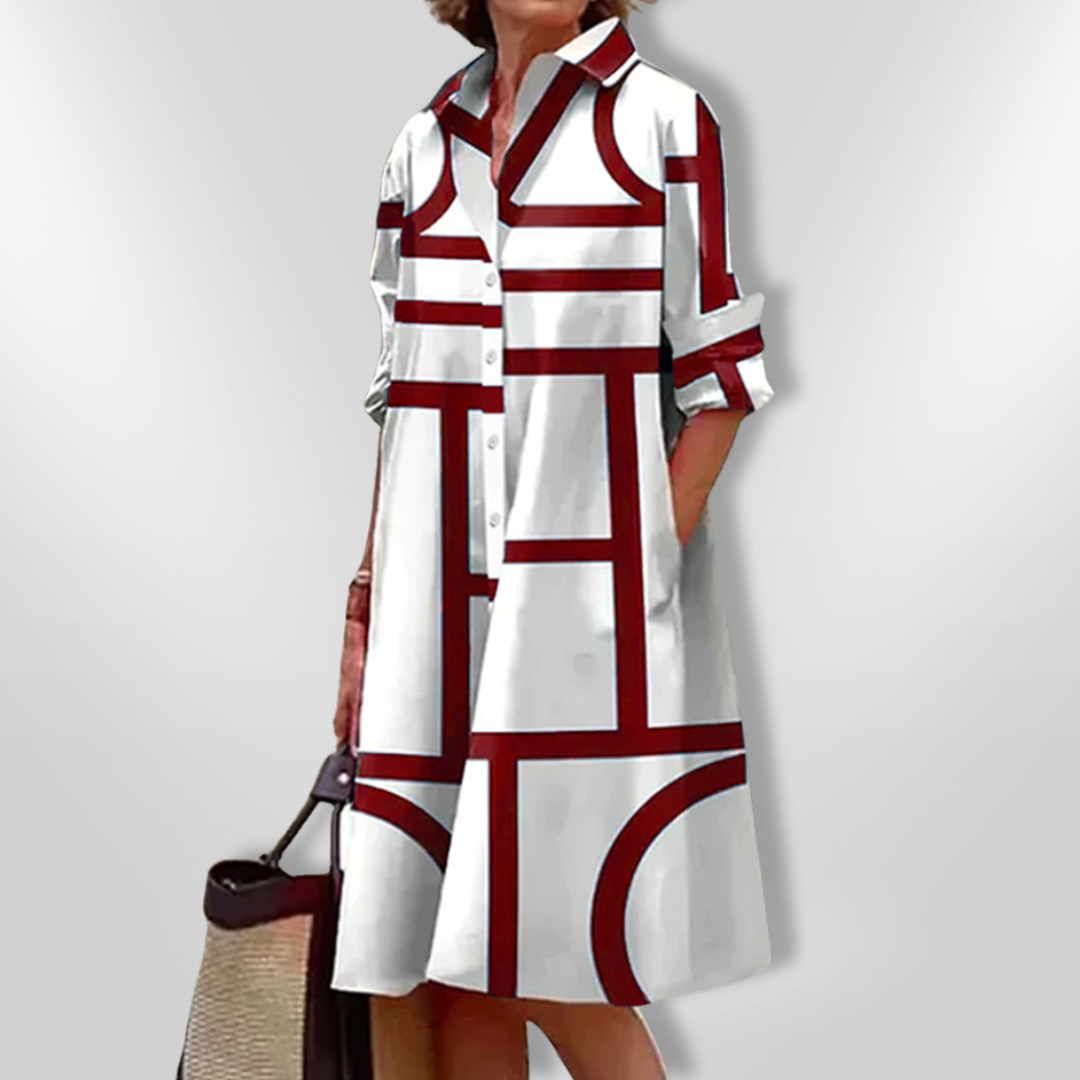 Isabel - Vestido Midi Geométrico