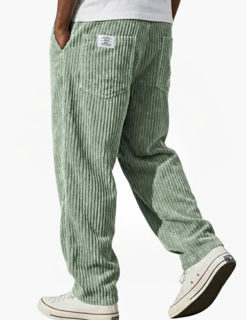 Enzo - Pantalones de Pana con Cintura Elástica