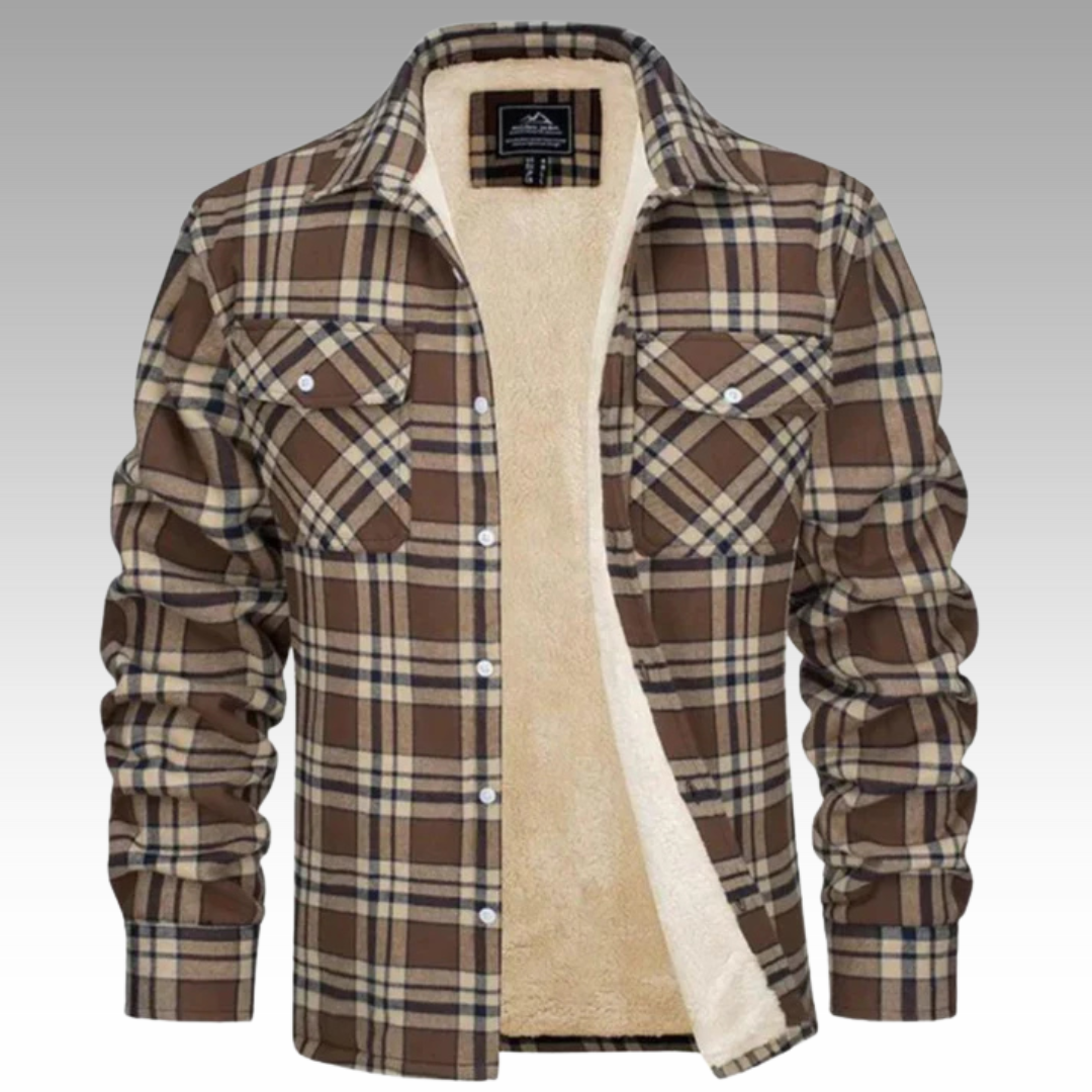 Tiago - Chaqueta Trucker Rayas de Forro Polar