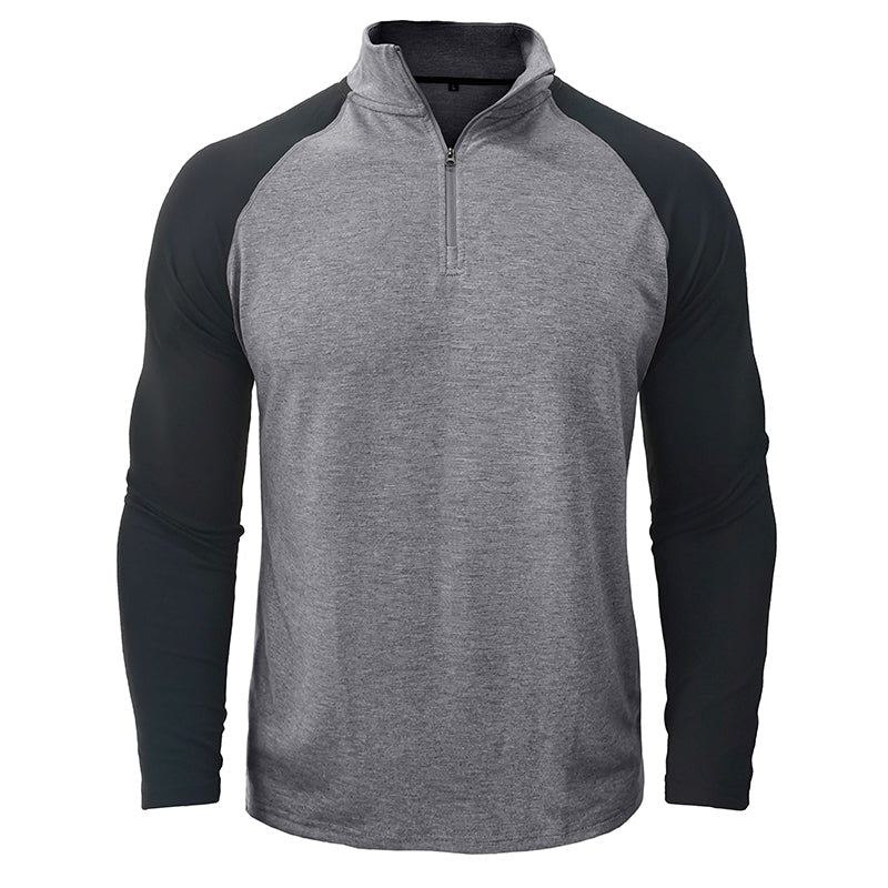 Camisa de algodón con cuello mao