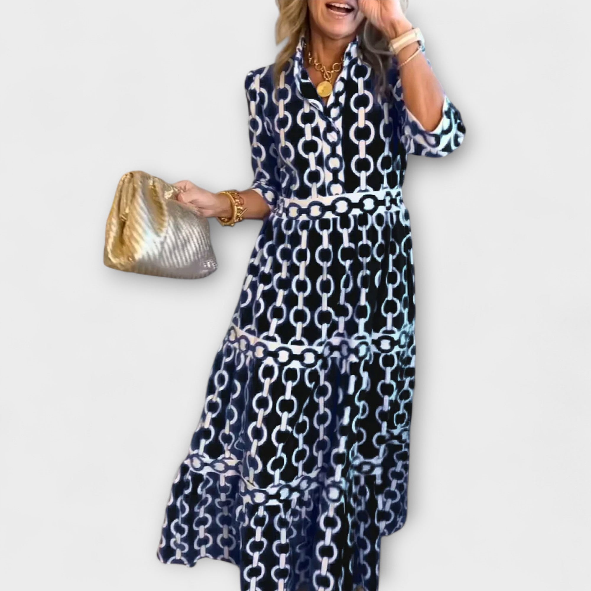 Sofia - Vestido Midi con Cadenas