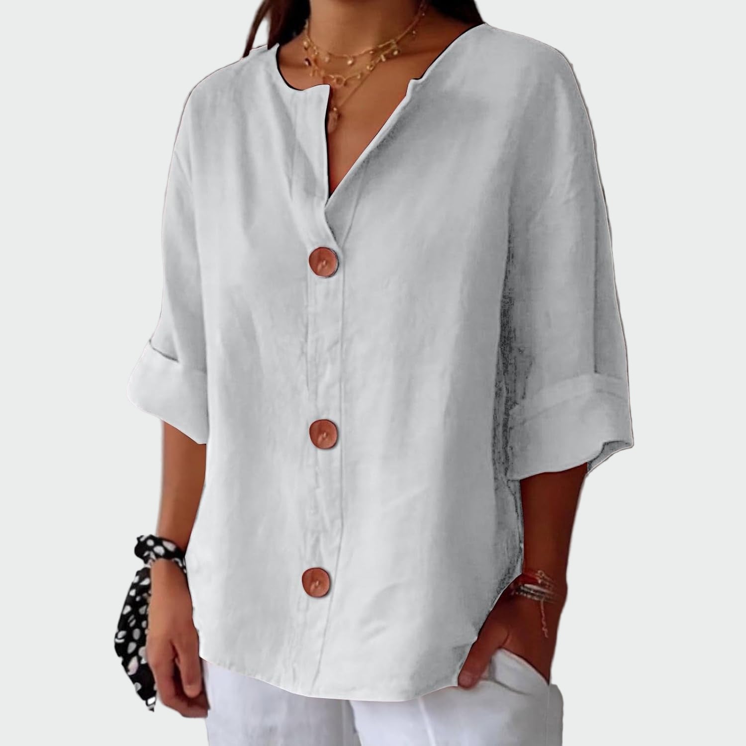Paloma - Blusa casual con textura