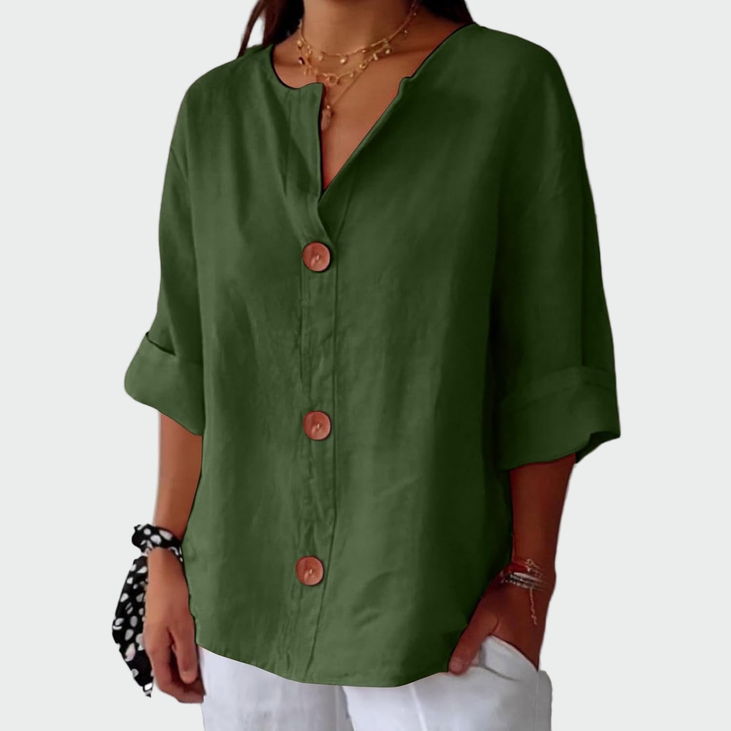 Paloma - Blusa Casual con Textura