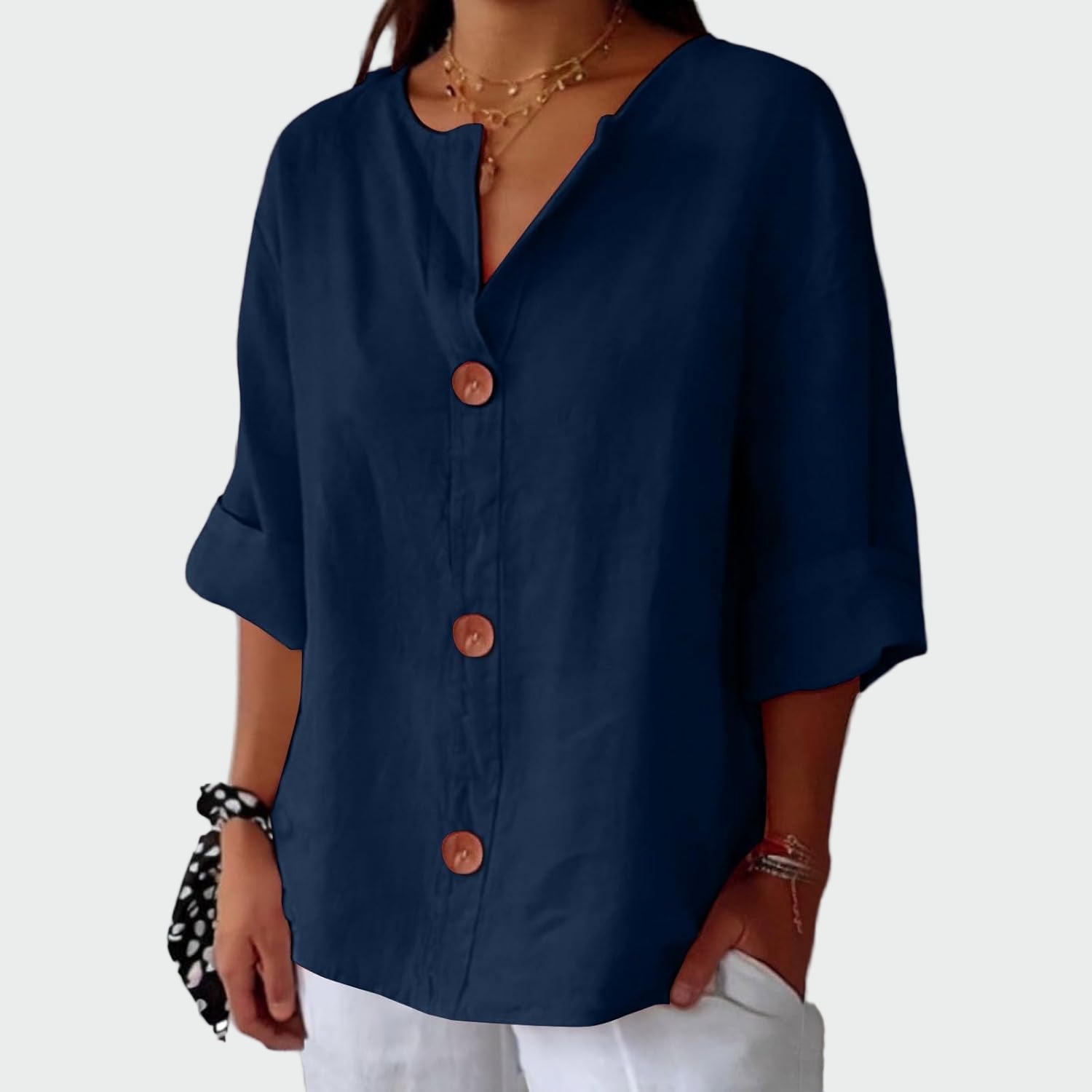 Paloma - Blusa Casual con Textura