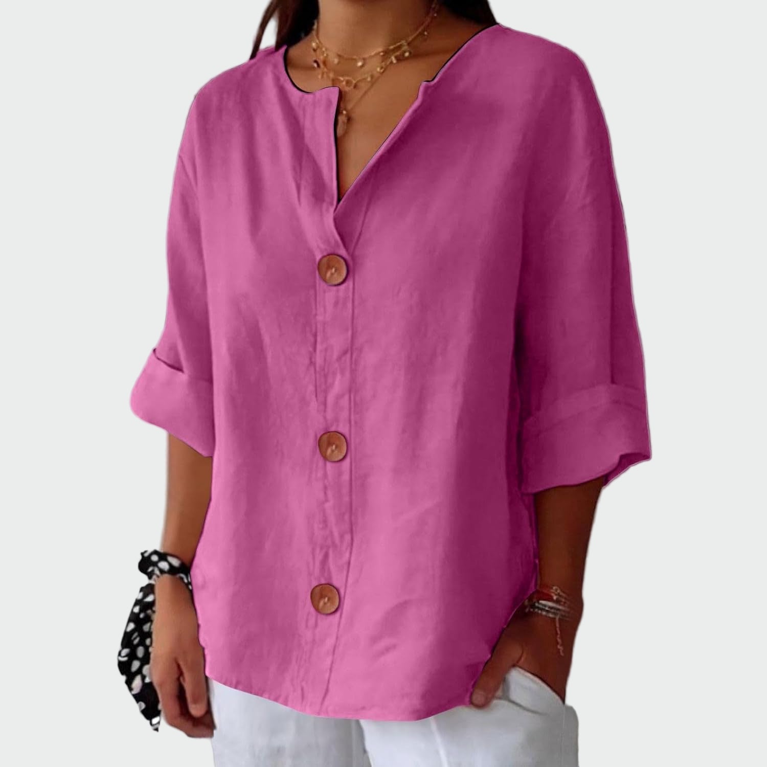 Paloma - Blusa Casual con Textura