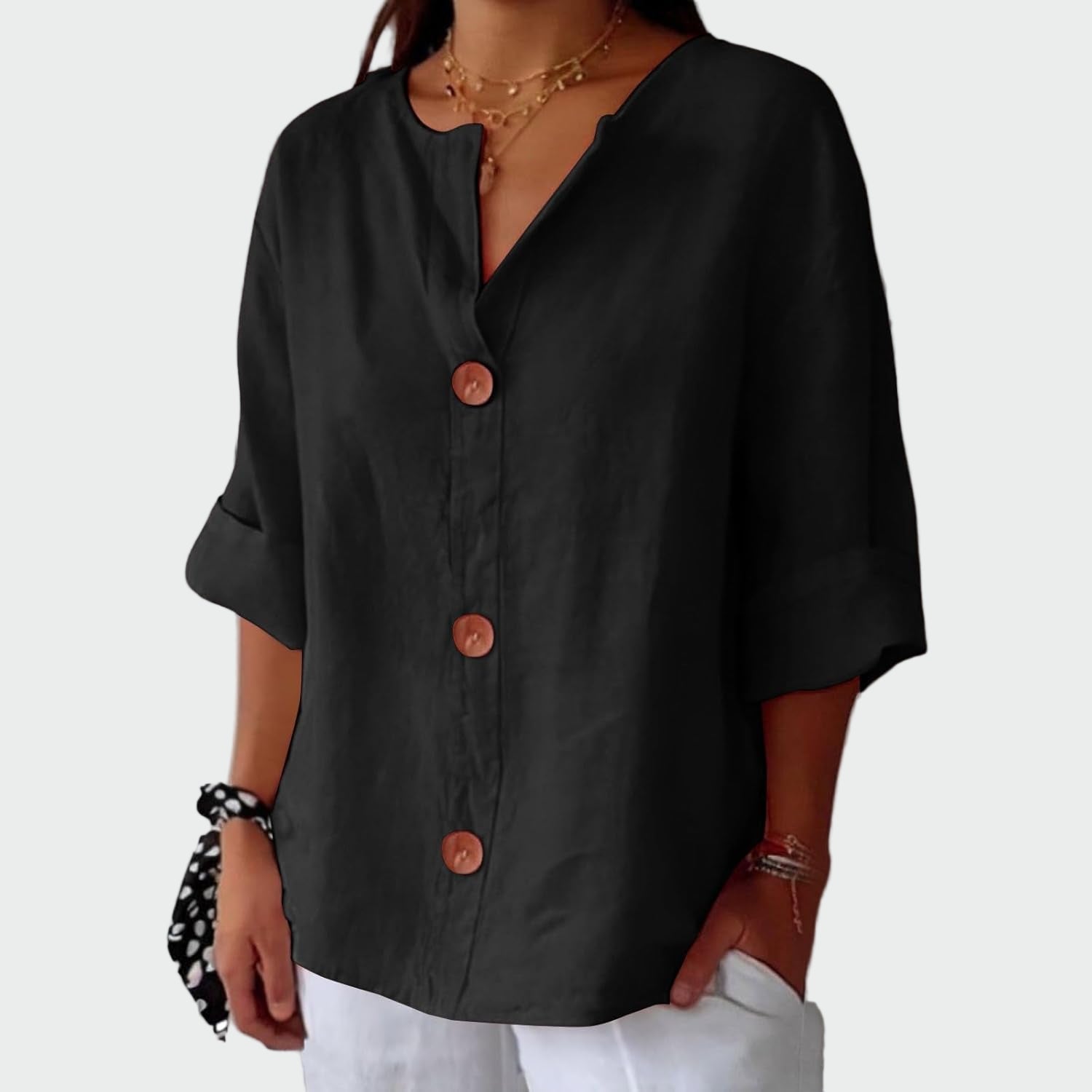 Paloma - Blusa Casual con Textura