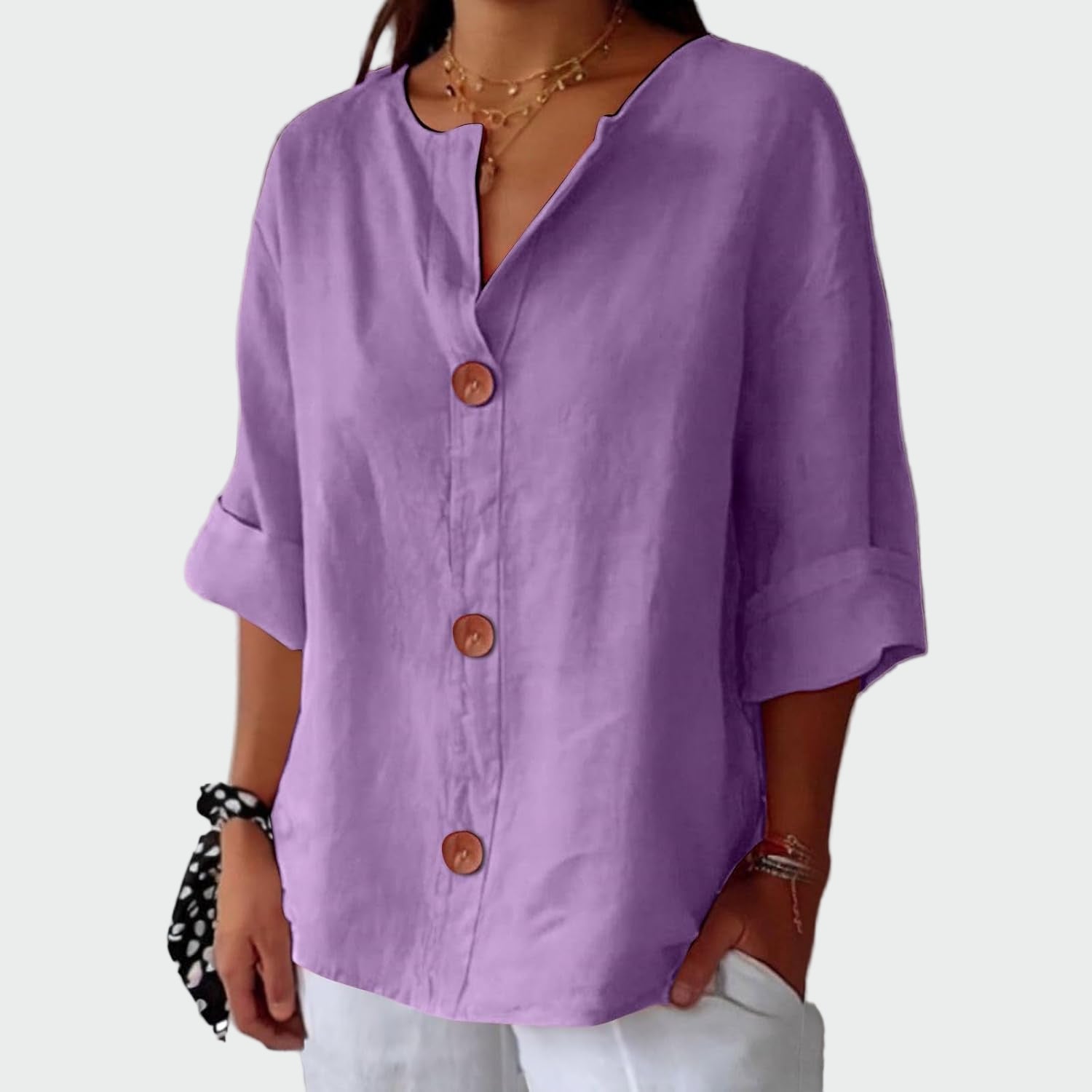 Paloma - Blusa Casual con Textura