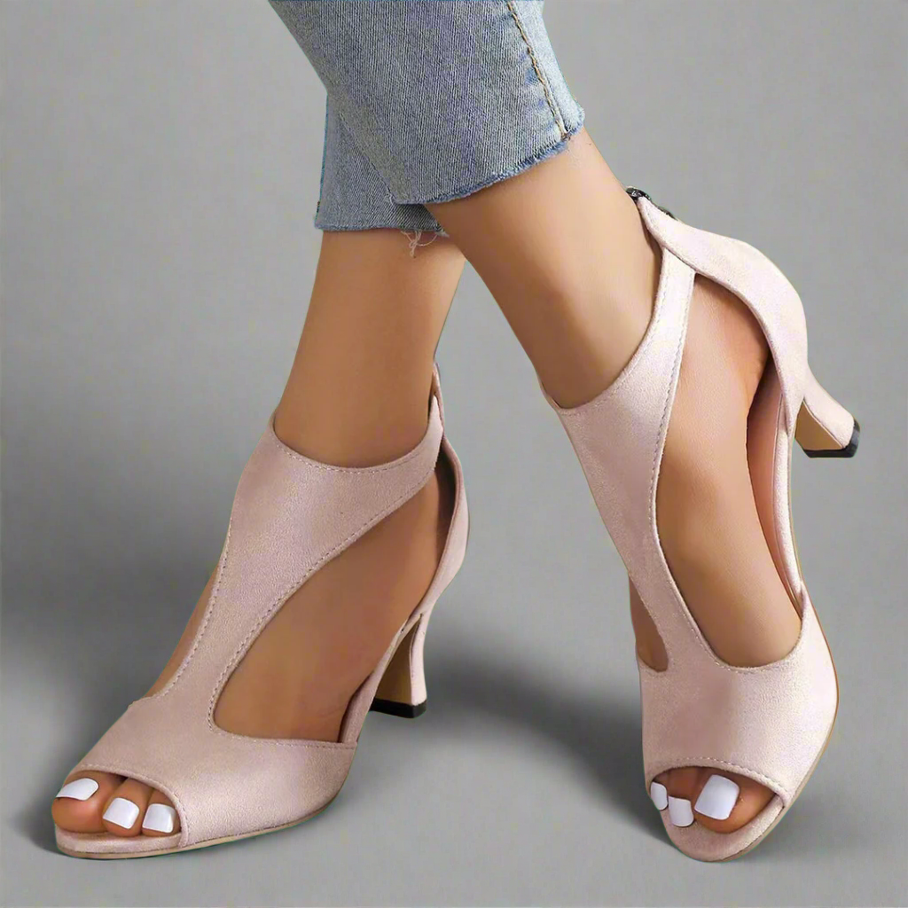 Rosa - Sandalias elegantes y cómodas con tacón