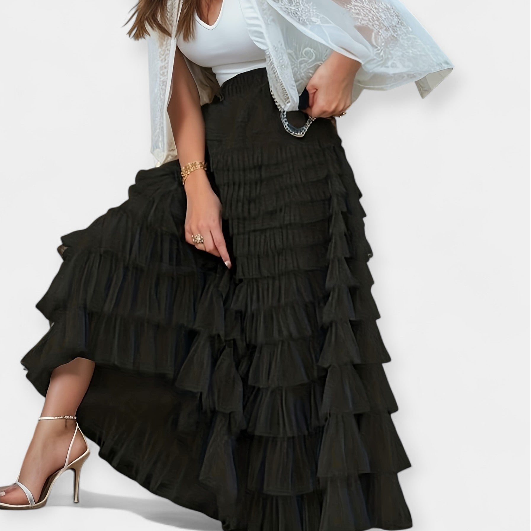 Maria - Falda Elegante con Detalle de Tul