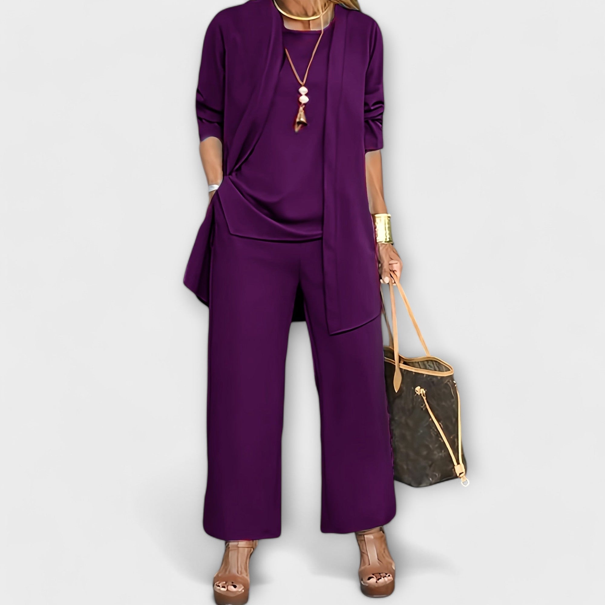 Eliza - Conjunto Casual de Tres Piezas