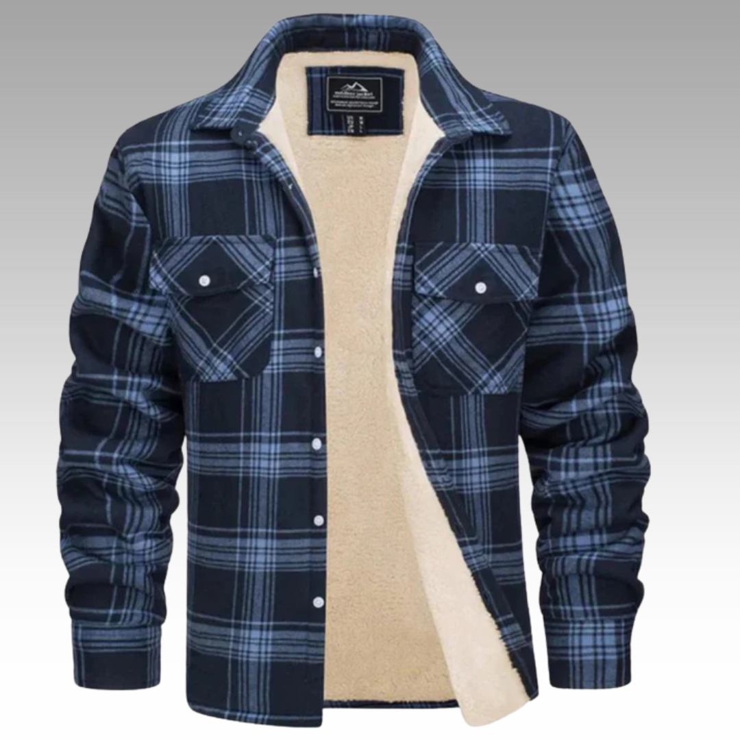 Tiago - Chaqueta Trucker Rayas de Forro Polar