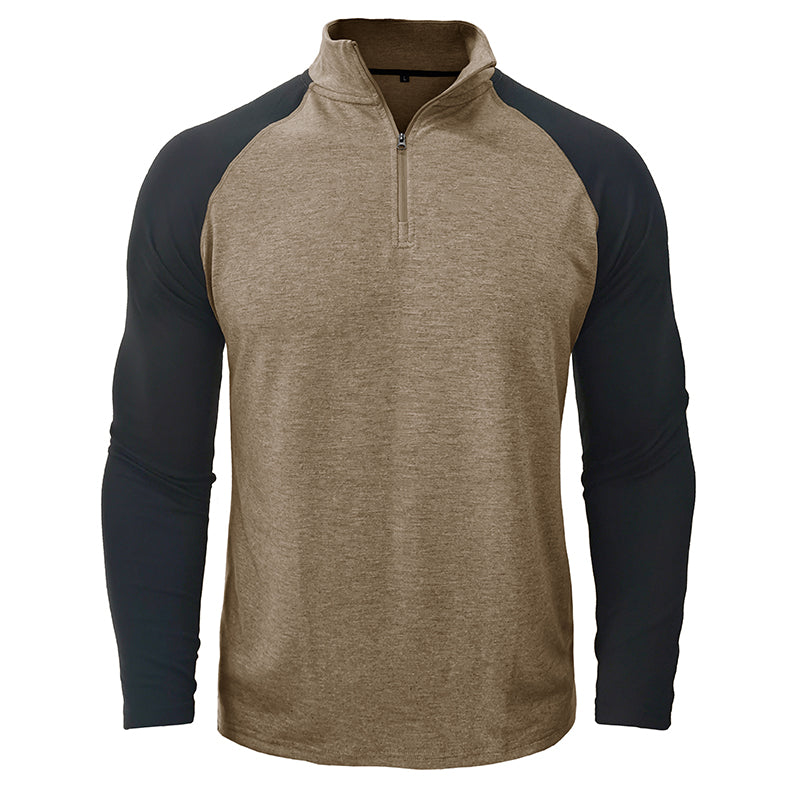 Camisa de algodón con cuello mao