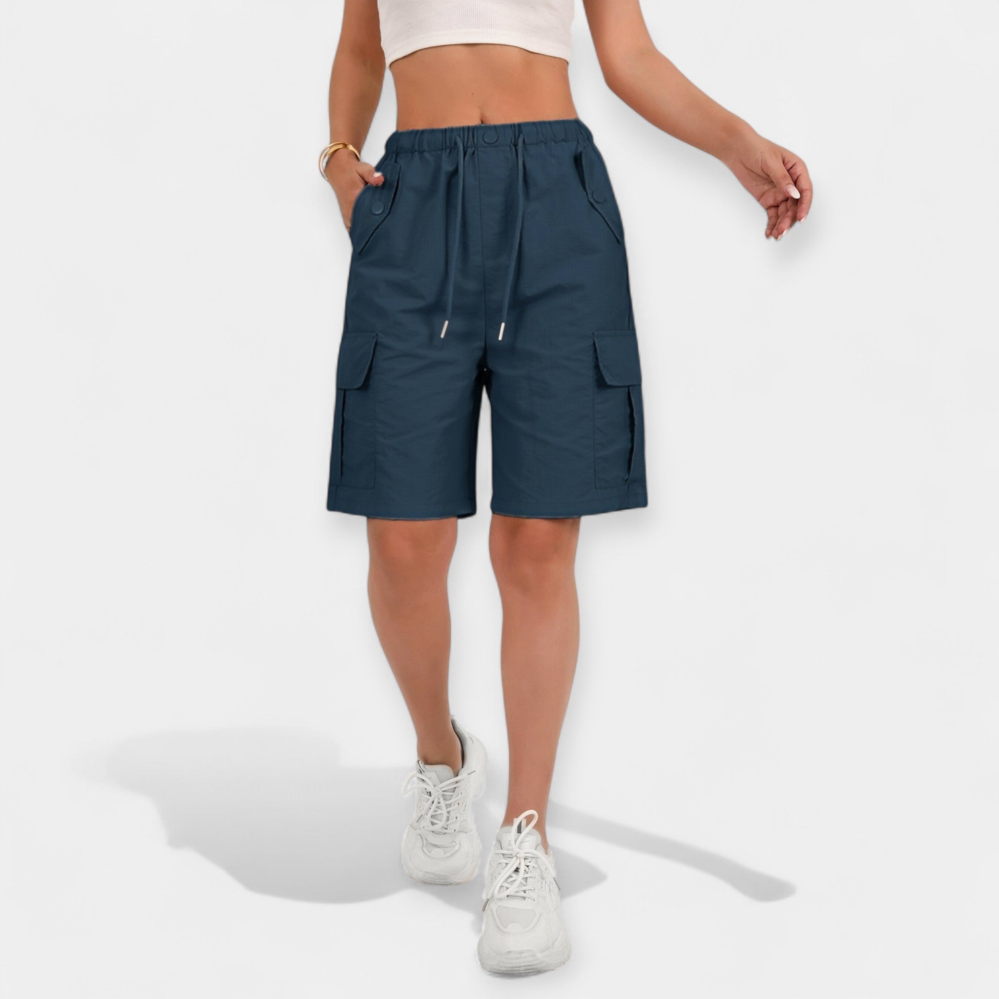 Olga - Pantalones Cortos Cargo Femeninos de Verano