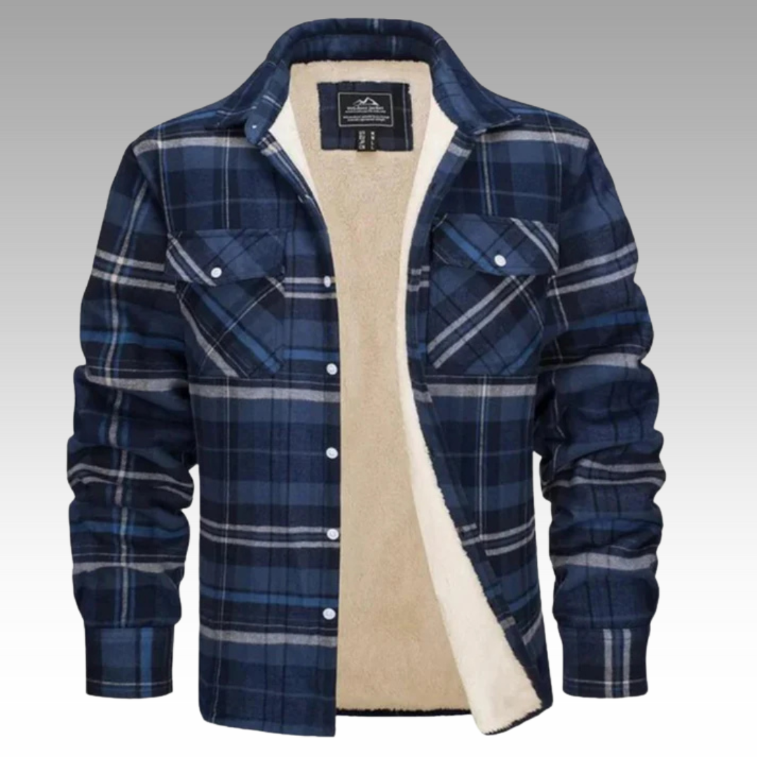Tiago - Chaqueta Trucker Rayas de Forro Polar