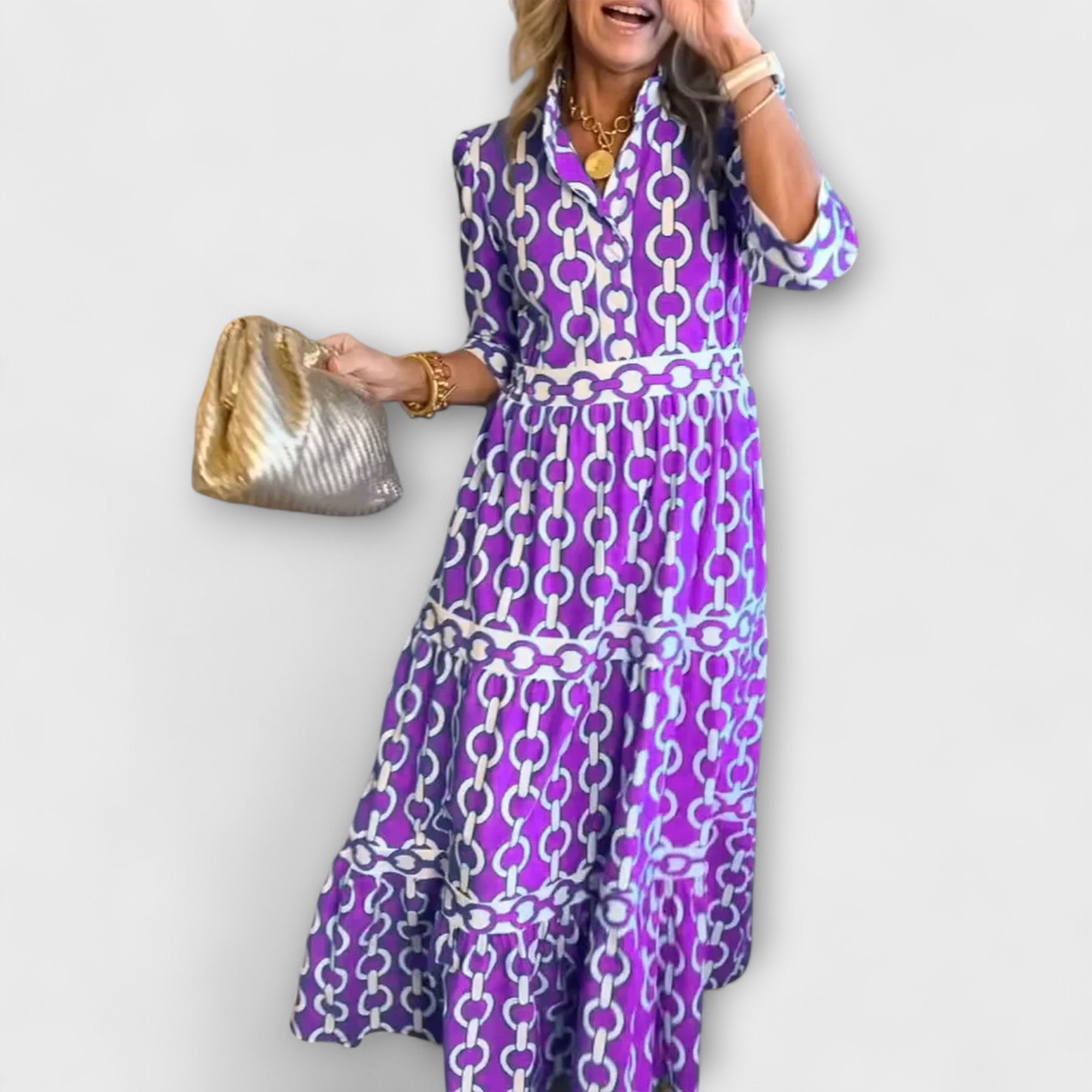 Sofia - Vestido Midi con Cadenas