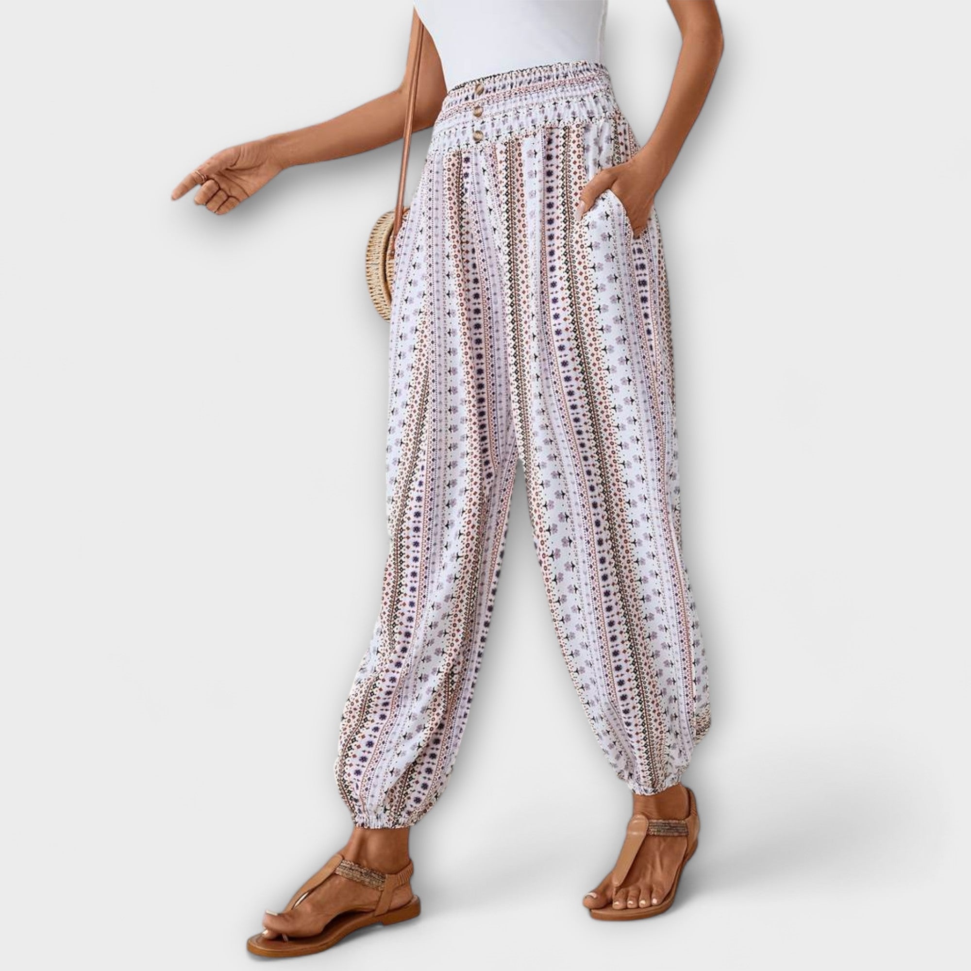 Susana - Pantalones con Gráficos Étnicos