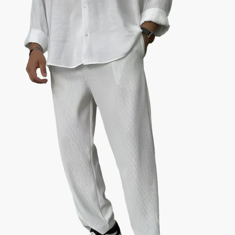 Javier - Pantalones Plisados Relax Fit para Hombre